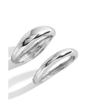 BaubleBar Priya Set Of 2 Hinge Bangles - Metallic