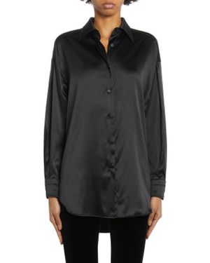 Tシャツ・カットソー TOM FORD STRETCH SILK SATIN RELAXED FIT SHIRT TOM FORD - Stretch Silk Satin Relaxed Fit Shirt TOM FORD