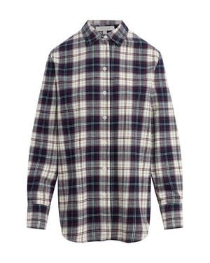 FAVORITE DAUGHTER The Boyfriend Plaid Cotton Shirt - Blue