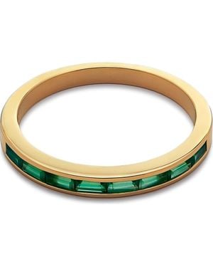 Monica Vinader Mini Baguette Half Eternity Ring - Blue