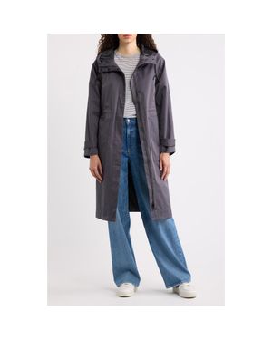 Bernardo Hooded Raincoat - Blue