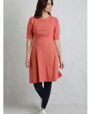 Weird Fish Cassandra Jersey Swing Dress - Red