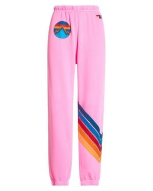 Aviator Nation All Seasons Circle Chevron Sweatpants - Pink