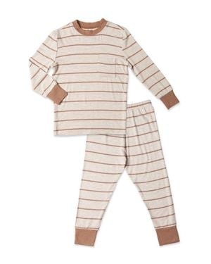 Everly Grey Emerson Fitted Long Sleeve 2-Piece Pajamas - White