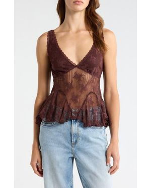 PacSun Romee Lace Tank - Blue