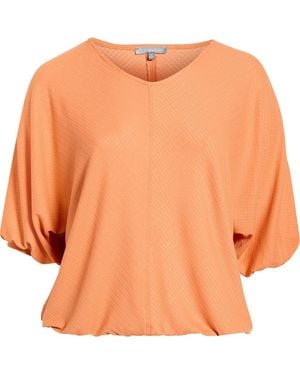 Wit & Wisdom Elbow Sleeve Blouson Top - Orange