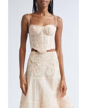 Zimmermann Rebellion Filigree Linen & Silk Camisole - Orange