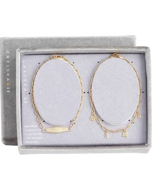 Chelsea28 Set Of 2 Demi Fine Mama Chain Bracelets - White