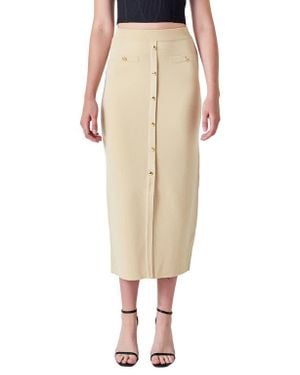 Endless Rose Knit Midi Skirt - Natural