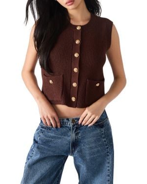 Steve Madden Aliya Sweater Vest - Blue