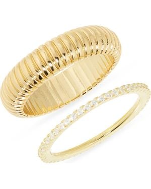 Shashi Reagan Set Of 2 Rings - Metallic