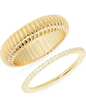 Shashi Reagan Set Of 2 Rings - Metallic