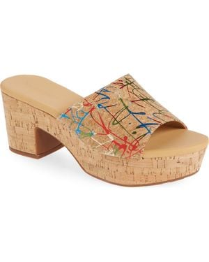 Chocolat Blu Golden Platform Sandal - Brown