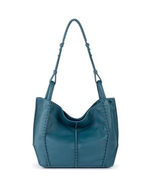 The Sak Los Feliz Medium Tote Leather Bag - Blue