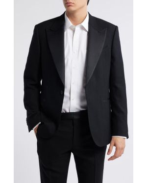 Zanella Winston Peaked Lapel Wool Tuxedo - Black
