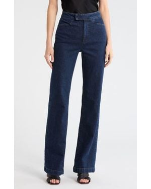 PAIGE Stevie High Waist Bootcut Trouser Jeans - Blue