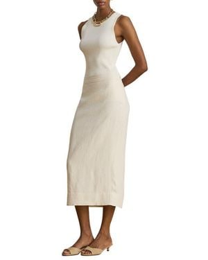 Ralph Lauren Classic Linen Midi Pencil Skirt - White