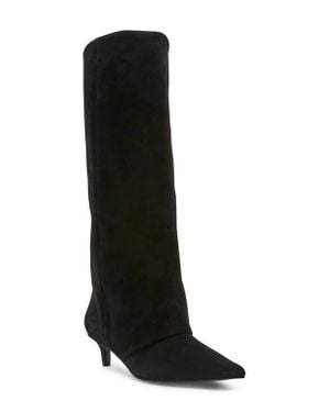 Steve Madden Luca Kitten Heel Knee High Boot - Black