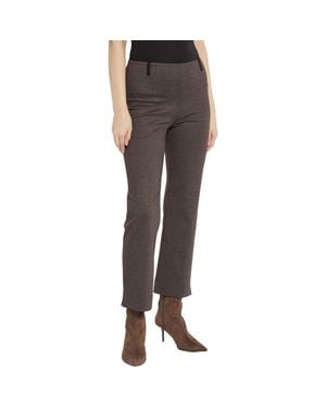 Lyssé Plaid Baby Boot Ankle Pants - Brown