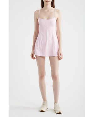 LoveShackFancy Vivianna Gingham Minidress - Pink