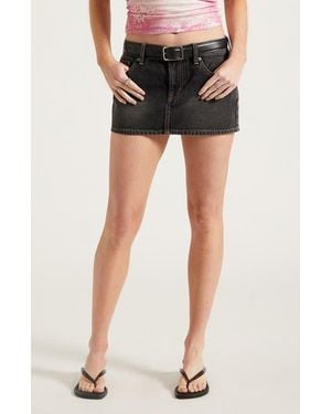 PacSun Piper Low Rise Denim Miniskirt - Black