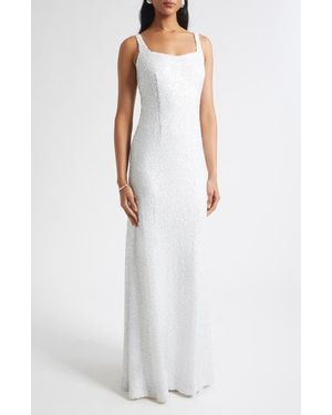 Ramy Brook Heather Sequined Gown - White
