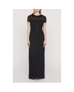 JS Collections Inaya Embellished Column Gown - Black