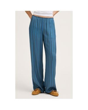 Madewell The Devon Pull-On Relaxed Straight Leg Pants - Blue