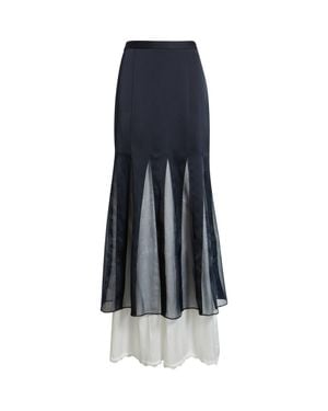 BOSS Layered Slip Skirt - Blue