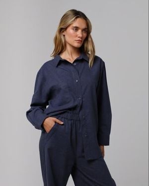 JUANA Lyricist Oversized Shirt - Blue