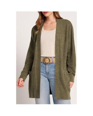 Matty M Claire Longline Open Front Cardigan - Green