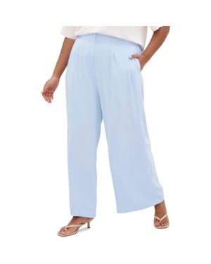 City Chic Holly Wide Leg Pants - Blue