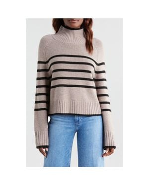 Reformation Brooke Crop Cashmere Turtleneck Sweater - Multicolor