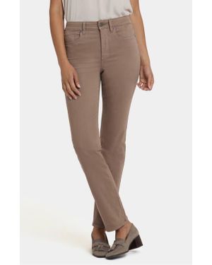 NYDJ Marilyn High Waist Straight Leg Jeans - Natural