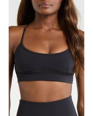 Mpg Sculpt Mesh Inset Sports Bra - Black