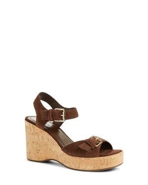 Nordstrom Nomi Ankle Strap Platform Wedge Sandal - Brown