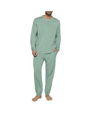 Eberjey Henry Jersey Pajamas - Green