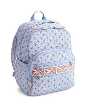 Vera Bradley Large Bancroft Quilted Backpack - Blue