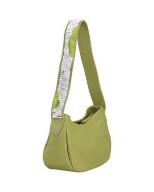 Sarep + Rose Hand-Beaded Shoulder Bag - Green