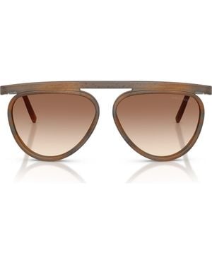 Armani 58Mm Pilot Sunglasses - Brown