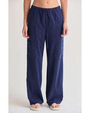 Crescent Pull On Tencel Blend Pants - Blue