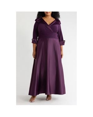 Jessica Howard Rhinestone Cuff Cocktail Dress - Purple