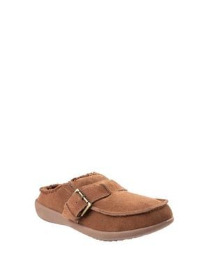 Revitalign Siesta Faux Fur Lined Clog - Brown