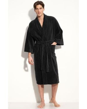 Majestic International Terry Velour Robe - Black
