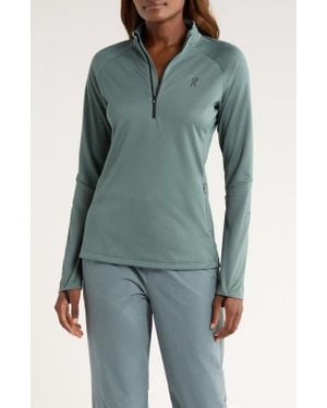 On Shoes Climate Quarter Zip Running Top - Blue