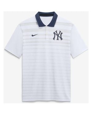 Nike New York Yankees Vapor Striped Dri-Fit Polo - Blue