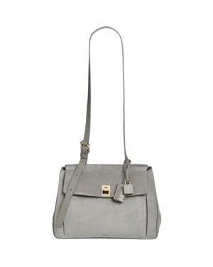 Tom Ford Medium Suede Besace Shoulder Bag - Gray
