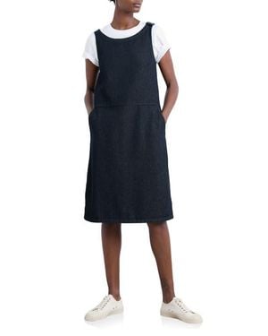 Seasalt Cornwall Salt Weave Denim Pinafore Dress - Blue
