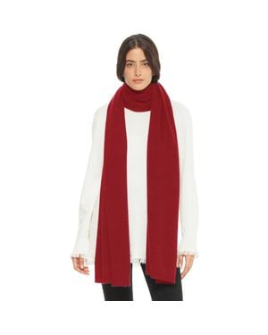 Monticelli Cashmere Essential Pure Cashmere Maxi Wide Scarf - Red