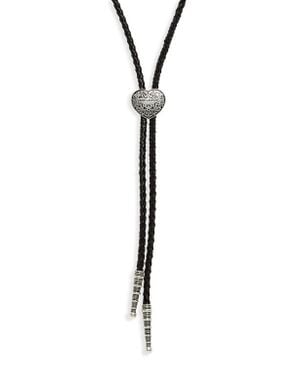 Saint Laurent Coeur Bolo Necklace - Black